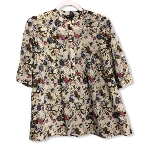 NWOT MNG CASUAL floral tunic top rayon blend sizeM